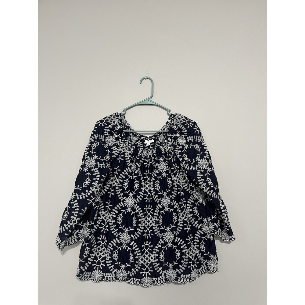 Charter Club Ocean Drift Off The Shoulder Blouse Shirt Top Color Blue Size Large